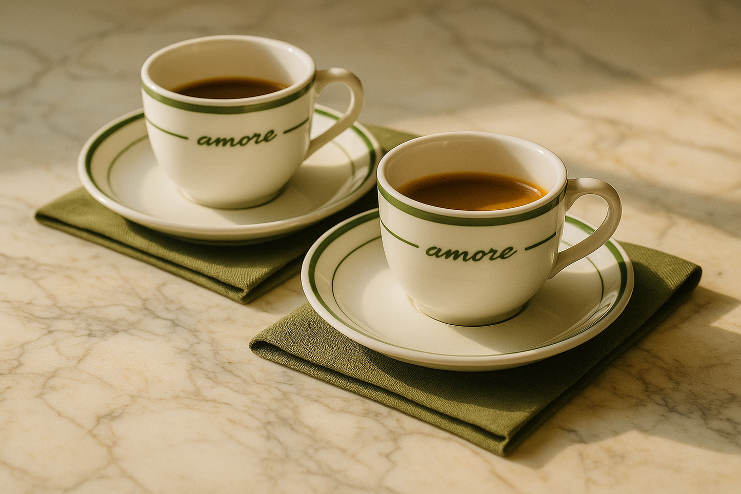 Amore Coffee Cups - Set of 6