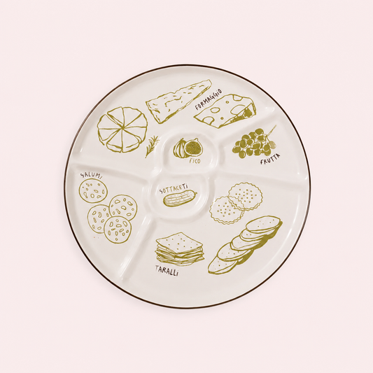 Antipasto Ceramic Italian Serving Platter for Summer.