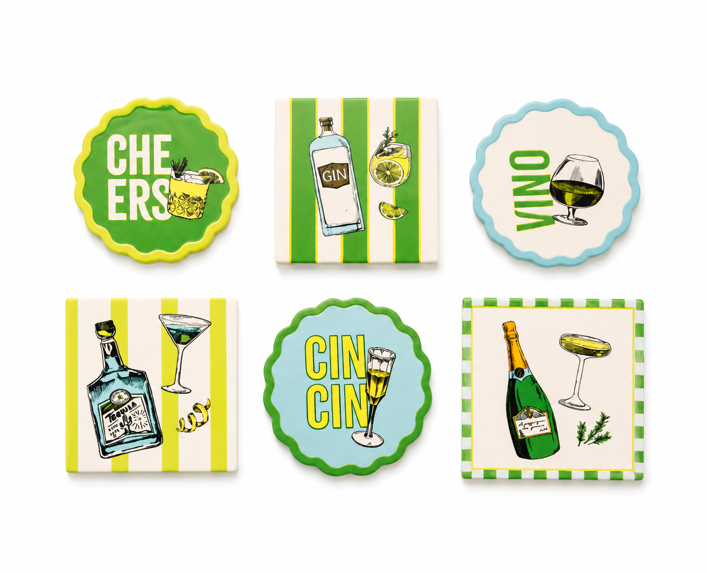 Cocktail Coasters for perfect housewarming gift. 
