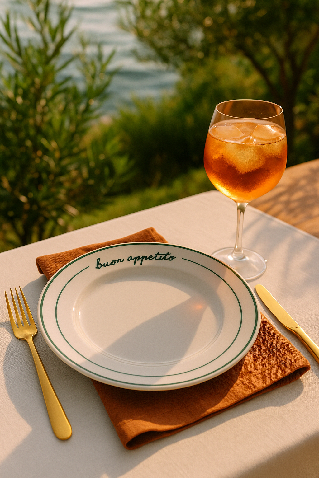 Buon Appetito Ceramic Dinner Plate