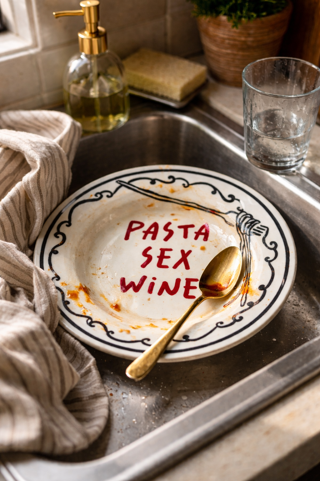 Pasta Sex Wine Dinner Bowl