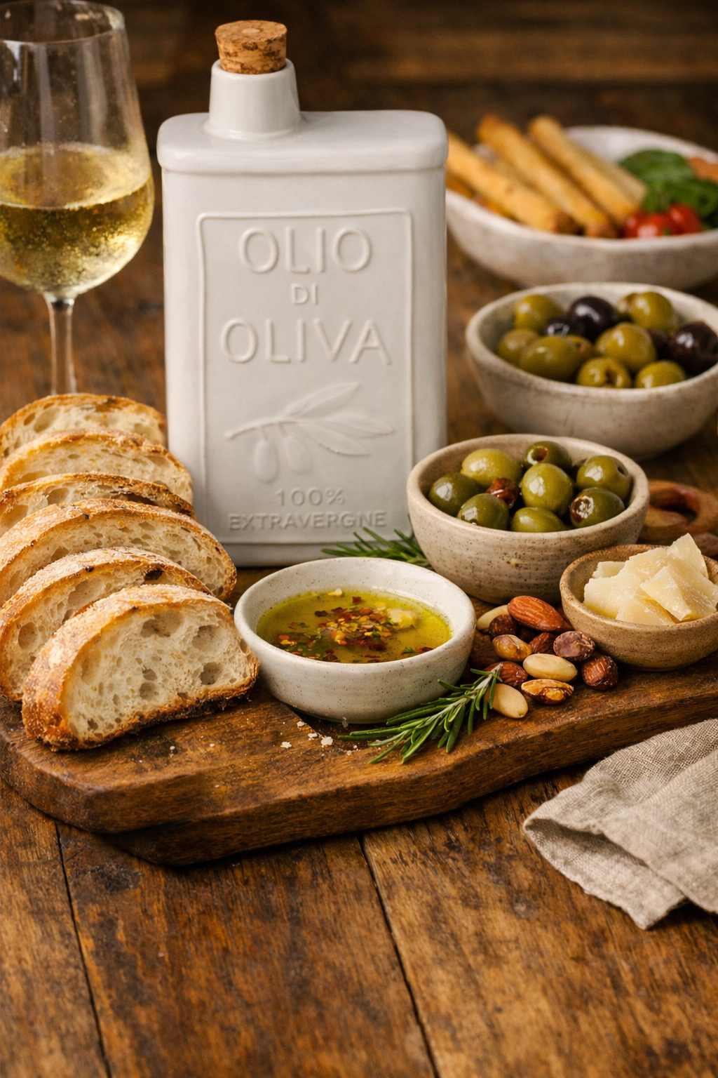 Olio Ceramic Oil Bottle - Bianco