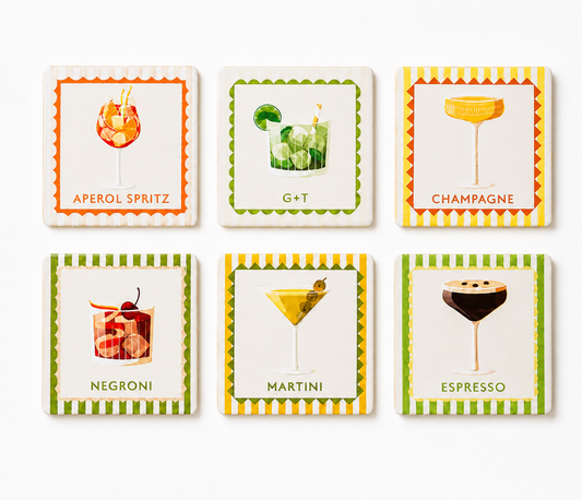 Aperitivo Ceramic Coasters (Set of 6)