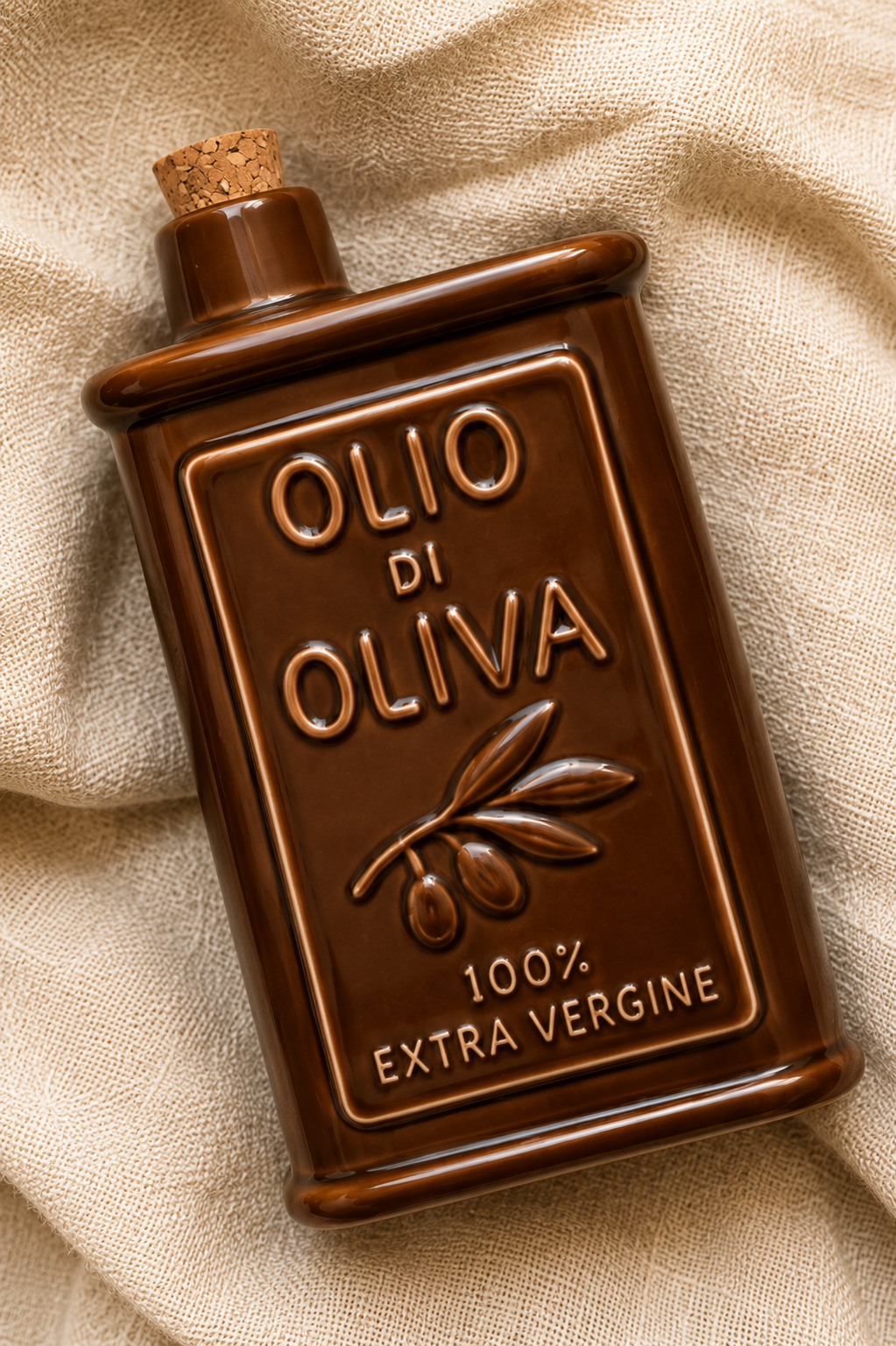 Brown Olive Oil Bottle