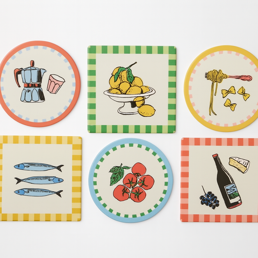 Italian Ceramic Coasters (set of 6)